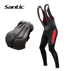 Santic Winter Cycling Pants Men Long Fleece Thermal Bicycle Pants Pro Team Coolmax Padded Road Mountain Bike Pants Bib Tights - Canada Outdoors