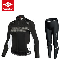 Santic Women Fleece Cycling jerseys Sets 2019 Autumn Winter Thermal MTB Wear Bike Wear Clothing Ropa Ciclismo Bicycle Jackets - Canada Outdoors