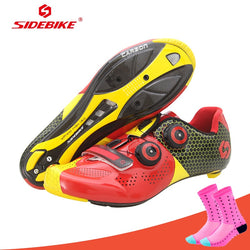 Sidebike Professional Cycling Shoes Carbon Fiber Road Bike Shoes Sneakers Athletic Breathable Racing Shoes Sapatilha Ciclismo - Canada Outdoors