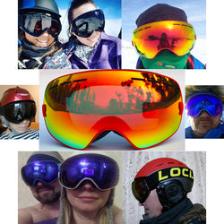 Ski Glasses Double Layers UV400 Anti-fog Ski Goggles Snow Skiing Snowboard Motocross Goggles Ski Masks or Eyewear - Canada Outdoors