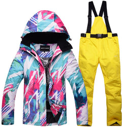 Ski Suit Women 2018 Hot New Waterproof Sportswear Winter Jacket + Pants Warm Comfortable Outdoor Windproof Snowboarding Suits - Canada Outdoors