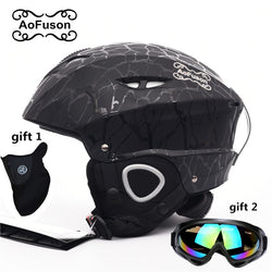 Ski equipment set double layers anti-fog big vision snowboard goggle mask women&amp;men skiing snowmobile winter warm sports helmet - Canada Outdoors
