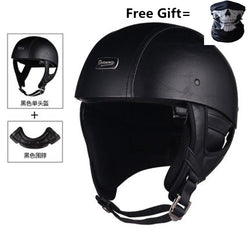 Skull Cap Motorcycle Helmet Vintage Half Face Helmet Retro German Style chopper Cruiser - Canada Outdoors