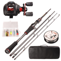 Smart Fishing Set 1.98m Casting Fishing Rod Combo Baitcasting Reel 100m Nylon Line Lure Fishing Box Spoon Bait Fishing Hook Pin - Canada Outdoors