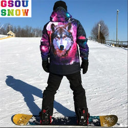 Snow Gsou Men Ski Suit Single Board Double Plate Winter Thick Warm Warm Ski Clothes Wind Proof Waterproof Female/Male Ski Sets - Canada Outdoors
