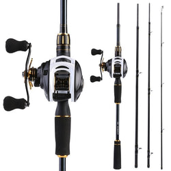 Sougayilang 2.1M Baitcasting Fishing Rod with Reel Combos 4Piece Medium Power Portable Carbon Travel Fishing Pole Kits - Canada Outdoors