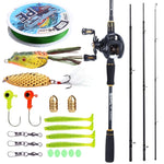 Sougayilang 2.1M Fishing Rod and Reel Combos - Carbon Fiber Portable Casting Rod with Baitcasting Reel Kit Fishing Rod Set - Canada Outdoors