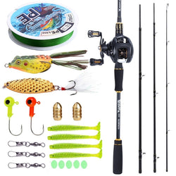 Sougayilang 2.1M Fishing Rod and Reel Combos - Carbon Fiber Portable Casting Rod with Baitcasting Reel Kit Fishing Rod Set - Canada Outdoors
