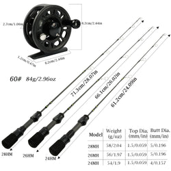 Sougayilang 24MH 26MH 28MH Ice Fishing Rod with High-quality  Fishing Reel Set Carbon Fishing Rod  Reel Combo Kits - Canada Outdoors