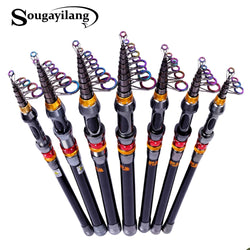 Sougayilang 99% Carbon 1.8M - 3.6M Portable Telescopic Fishing Rod Blank Spinning Rods Fish Hand Fishing Tackle Sea Rod - Canada Outdoors
