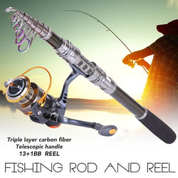 Sougayilang Spinning Telescopic Fishing Rod Set And Carp Fishing Reel 1.8m-3.3m Carbon Fishing Pole Sea Casting Fishing Rods - Canada Outdoors