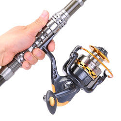 Sougayilang Spinning Telescopic Fishing Rod Set And Carp Fishing Reel 1.8m-3.3m Carbon Fishing Pole Sea Casting Fishing Rods - Canada Outdoors