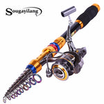 Spinning Telescopic Fishing Rod Set And Carp Fishing Reel 1.8m-3.6m Carbon Fishing Pole Sea Casting Fishing Rods - Canada Outdoors