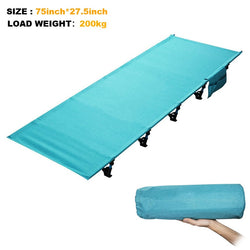 Sturdy Comfortable Portable Folding Camp Bed Cot Sleeping Outdoor mat Folding Bed With Aluminium Frame - Canada Outdoors