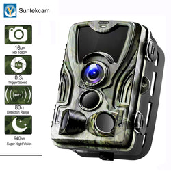 Suntekcam HC-801A 2019 Newest Hunting Camera 16MP 64GB Trail Camera IP65 Photo Traps 0.3s Trigger Time 850nm Wild Camera Trap - Canada Outdoors