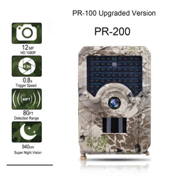 Suntekcam PR-200 Trail Camera 12MP 49pcs 940nm IR LED Hunting Wild Camera IP56 Waterproof 120 Degree Angle Night Vision Traps - Canada Outdoors