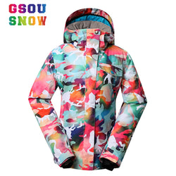 Super Quality Gsou Snow Ski Jacket Women Winter Waterproof Windproof Colorful Camo Snowboard Jackets Cheap Female Ski Snow Coats - Canada Outdoors