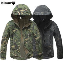 TAD Winter Shark Skin Military Jacket Windproof Tactical Softshell Coat Men Waterproof Windbreaker Hooded Army Camouflage Clothe - Canada Outdoors