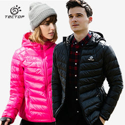 TECTOP folding Winter Down Jacket Men Women Outdoor light white duck down coat Slim ski Suit Water resistant warm Hiking Jackets - Canada Outdoors