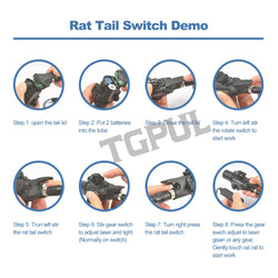 TGPUL Tactical Remote Dual Switch Assembly For X300 X400 X-Series Constant/Momentary Control Flashlight Tape Switch Accessories - Canada Outdoors
