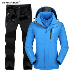 THE ARCTIC LIGHT Women Outdoor Ski Jacket Suits Hiking Camping Sports Fleece Winter Windbreaker jacket Thermal Fleece Pants Sets - Canada Outdoors