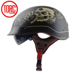 TORC T55 Vintage Motorcycle Helmet Retro Half Helmet With Inner Sun lens Scooter jet capacete de motocicleta  DOT Casco Moto - Canada Outdoors