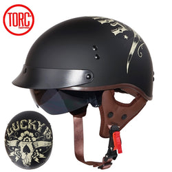 TORC T55 Vintage Motorcycle Helmet Retro Half Helmet With Inner Sun lens Scooter jet capacete de motocicleta  DOT Casco Moto - Canada Outdoors