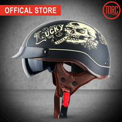 TORC T55 vintage motorcycle helmet vintage summer half helmet with inner visor jet retro capacete casque moto  DOT - Canada Outdoors