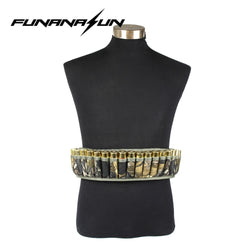 Tactical 600D 28 Round Shotgun Shell Bandolier Belt Holder Outdoor Airsoft Hunting Waist Cartridge Ammo Pouch with Zipper Pocket - Canada Outdoors