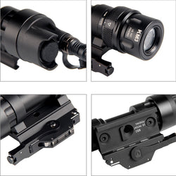 Tactical Flashlight Improved M952 12V LED Light 400 Lumens with QD M93 Mount Weapon Light For Rifle And SMG White IR Output 8-20 - Canada Outdoors