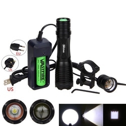Tactical Gun Flashlight 5000LM XM-L Q5/T6 Green/White/Red LED Hunting Light+Scope Mount+Pressure Switch+18650+Charger+Box Gift - Canada Outdoors