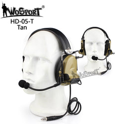 Tactical Headset Noise Reduction Canceling Electronic Sound Pickup Comtac II for Two Way for Walkie Talkie Helmet Communication - Canada Outdoors