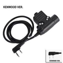 Tactical Headset PTT Plug for KENWOOD Walkie Talkie ICOM Midland Motorola Radio Phone Military Headset Adapter U94 PTT - Canada Outdoors