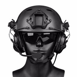 Tactical Headset Shooting Military Helmet Headphone Comtac Headset with Fast Helmet Rail Adapter Peltor set Outdoor Hunting - Canada Outdoors