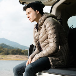 Tectop 90% White duck Down Jacket Men Winter Waterproof Windproof Thermal light trekking Camping Hiking travel coat male - Canada Outdoors