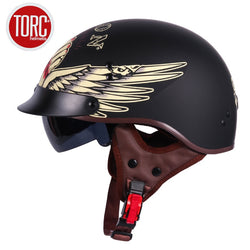 Torc T55 Motorcycle Helmet Motorbike Riding Half Helmets Retro Half Vintage Helmets Moto Motocicleta Capacete Casque - Canada Outdoors