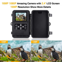 Trail Camera 12MP 1080P HD Game &amp; Hunting Camera Wide Angle Lens 940nm Updated IR LEDs Night Version Wildlife Camera - Canada Outdoors