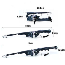 Ufishing Epoxy Resin Folded Rod Combo 2019 Fishing Set with (Fishing Rod + Reel + 80m Line ) New Folding Integrated Set Fishing - Canada Outdoors