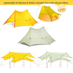Ultralight 870g Camping Tent 6 Persons 4 Seasons Backpacking Tent Flysheet 20D 2-sided Silicone Coating Nylon Rodless Large Tent - Canada Outdoors