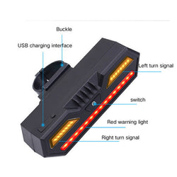 Usb Bike Tail Light Smart Brake Taillights MTB Road Cycle Rear Led Bycicle Light Wireless Remote Control Turn Signal lantern - Canada Outdoors