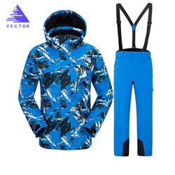 VECTOR Ski Suit 2018 Waterproof Windproof Warm Snow Clothes Jacket + Pants Male Mountain Ski Jacket Snowboarding Suits Brands - Canada Outdoors