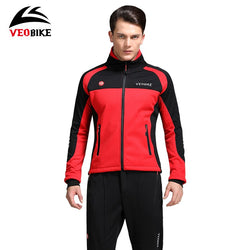 VEOBIKE Cycling Jacket Sets Waterproof Long Sleeve Riding Coat Pants Suits Thickening Windproof Reflective Bicycle Clothing Set - Canada Outdoors