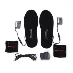 WARMSPACE USB Electric Powered Heated Insoles for Shoes With 2000MAh Rechargeable Battery Cut to Fit Size 36-46 Warm 4 Hours - Canada Outdoors