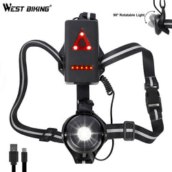 WEST BIKING Bicycle Light USB Charge Night Running Flashlight LED Chest Lamp Outdoor Sport Jogging Cycling Safety Warning Lights - Canada Outdoors