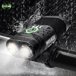 WOSAWE 2400 lumens LED Flashlight USB Rechargeable Lanterna Bike light Wide floodlight IP67 Waterproof SOS Cycling Accessories - Canada Outdoors