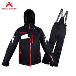 Wild Snow Professional Ski Suit Waterproof Windproof Winter Snow Suits Male Winter Skiing Snowboarding Jacket Pants Sets Brand - Canada Outdoors