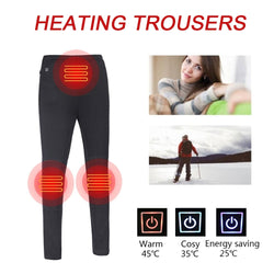 Winter Outdoor Heating Trousers Electric heating pants High Waist Leggings Trousers Slim Thickened USB Charging Heated Pants - Canada Outdoors
