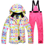 Winter Women's Ski Suit  Female High Quality  Ski Jacket + Pants Snow Warm Waterproof Windproof Skiing Snowboarding Suits Brands - Canada Outdoors