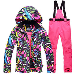 Winter Women's Ski Suit  Female High Quality  Ski Jacket + Pants Snow Warm Waterproof Windproof Skiing Snowboarding Suits Brands - Canada Outdoors