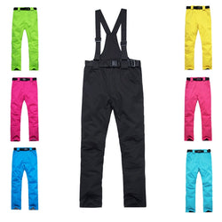 Winter outdoor sports women's ski pants strap men's windproof waterproof warm colorful snow snowboard pants large size S-XXXL - Canada Outdoors